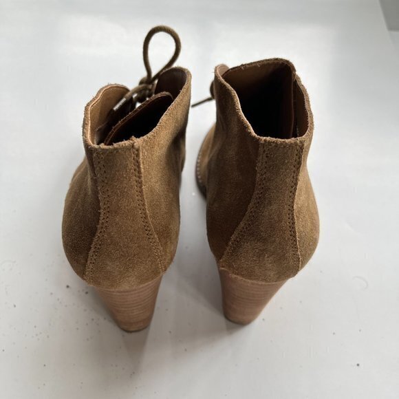 Lucky‎ Brand Yamene Brown Suede Wedge Bootie Ankle Boots Womens Size 8M L… - Picture 7 of 8